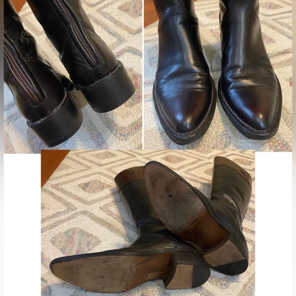 Rocco P Barney’s Tall Western Riding Knee Boots Flat Leather 36.5 Leather - Picture 5 of 13